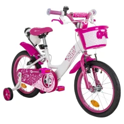 Actionbikes Kinderfahrrad Daisy 16 Zoll, pink, Stützräder, Korb, V-Brake-Bremsen, Antirutschgriffe (East)