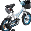 Actionbikes Kinderfahrrad Donaldo 12 Zoll, V-Brake-Bremsen, höhenverstellbar, Stützräder, Korb