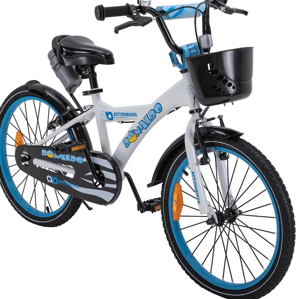Actionbikes Kinderfahrrad Donaldo 20 Zoll, V-Brake-Bremsen, höhenverstellbar, Seitenständer, Korb