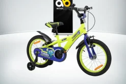 Actionbikes Kinderfahrrad Turbo 16 Zoll, Stützräder, V-Brake-Bremsen, Lenker-/Kettenschutz, Klingel