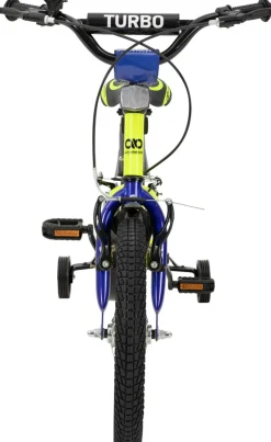 Actionbikes Kinderfahrrad Turbo 16 Zoll, Stützräder, V-Brake-Bremsen, Lenker-/Kettenschutz, Klingel