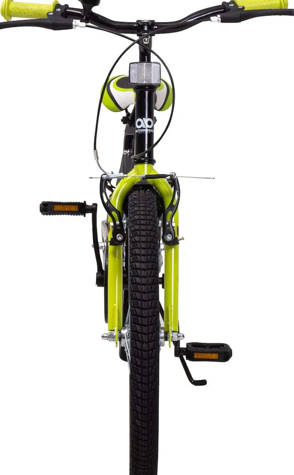 Actionbikes Kinderfahrrad Wasp 20 Zoll, Fahrradständer, Schutzbleche, verstellbar, V-Brake-Bremsen (Schwarz-Grün)
