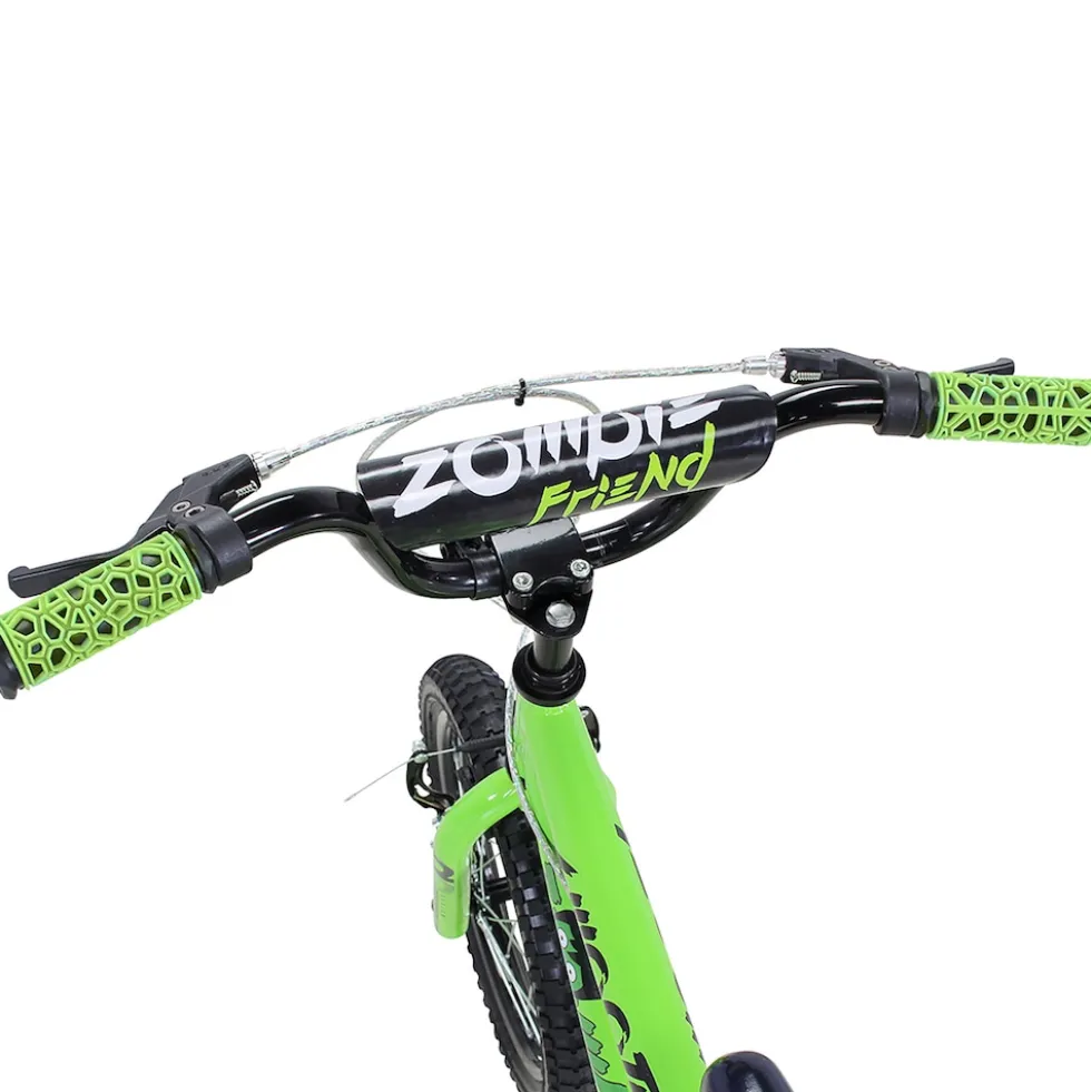 Actionbikes Kinderfahrrad Zombie 16 Zoll, V-Brake-Bremsen, höhenverstellbar, Stützräder, Reflektoren
