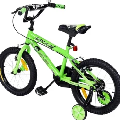 Actionbikes Kinderfahrrad Zombie 16 Zoll, V-Brake-Bremsen, höhenverstellbar, Stützräder, Reflektoren