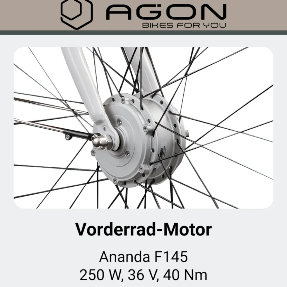Agon Aurora 28 Zoll E-Bike 28 Zoll Citybike bis 130 km Damen Herren 150 - 175 cm Pedelec Elektrofahrrad 3 Gang und Beleuchtung StVZO