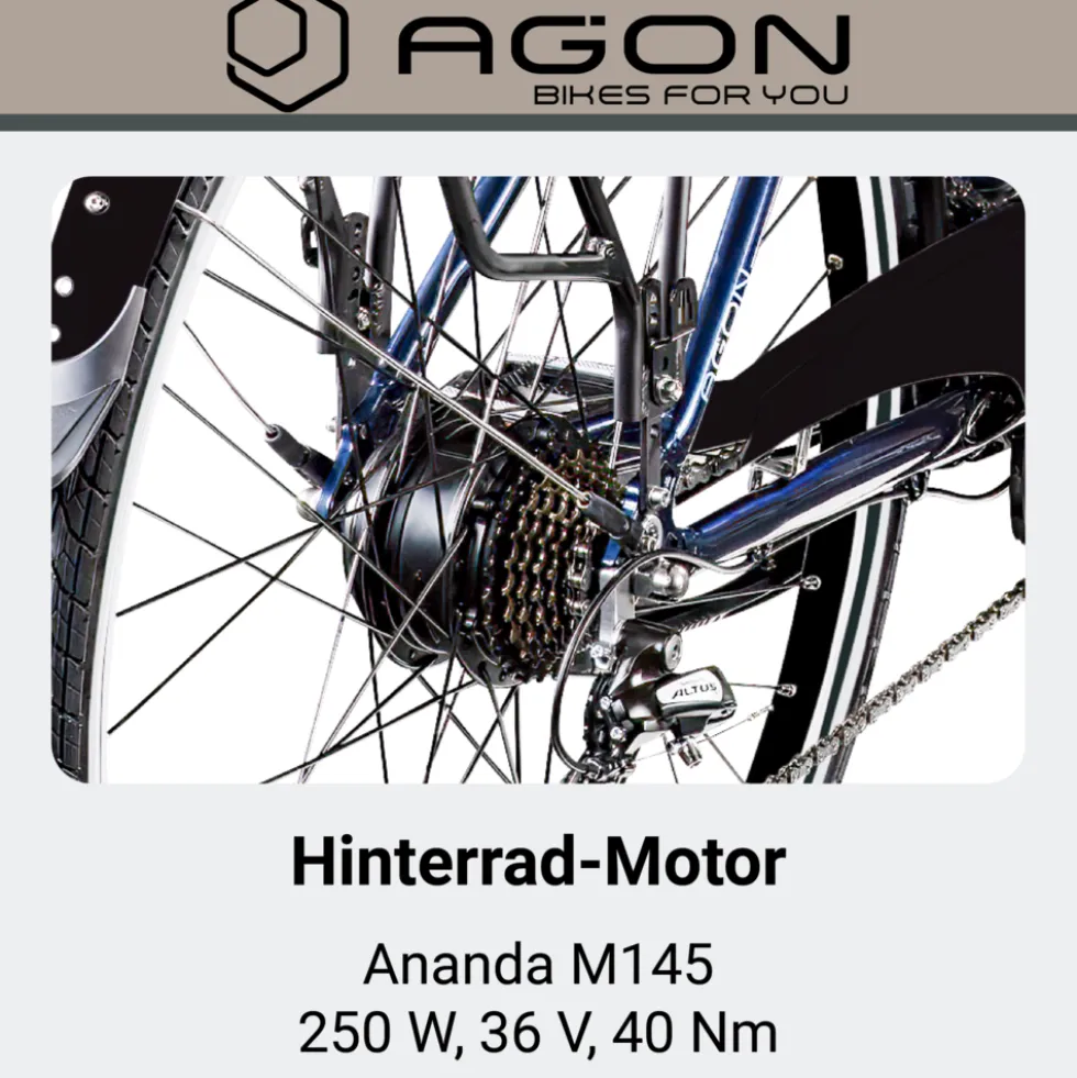 Agon Avesa E Bike Trekkingrad Herren ab 155 cm mit Nabenmotor Pedelec Trekking Fahrrad mit 21 Gang und Beleuchtung StVZO