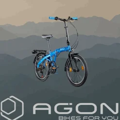 Agon Parklane Klapprad 150 - 185 cm Klappfahrrad mit 6 Gängen Fahrrad Faltrad mit Beleuchtung StVZO und Fahrradständer