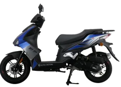 Alpha Motors Mofaroller Mustang FI 50 ccm 25 kmh EURO 5 blau-grau