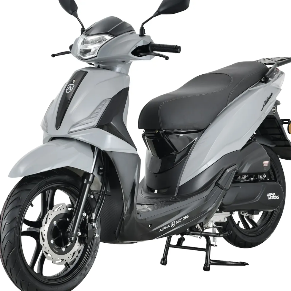 Alpha Motors Motorroller Libero 125 ccm 90 km/h EURO 5+ 16-Zoll grau-schwarz