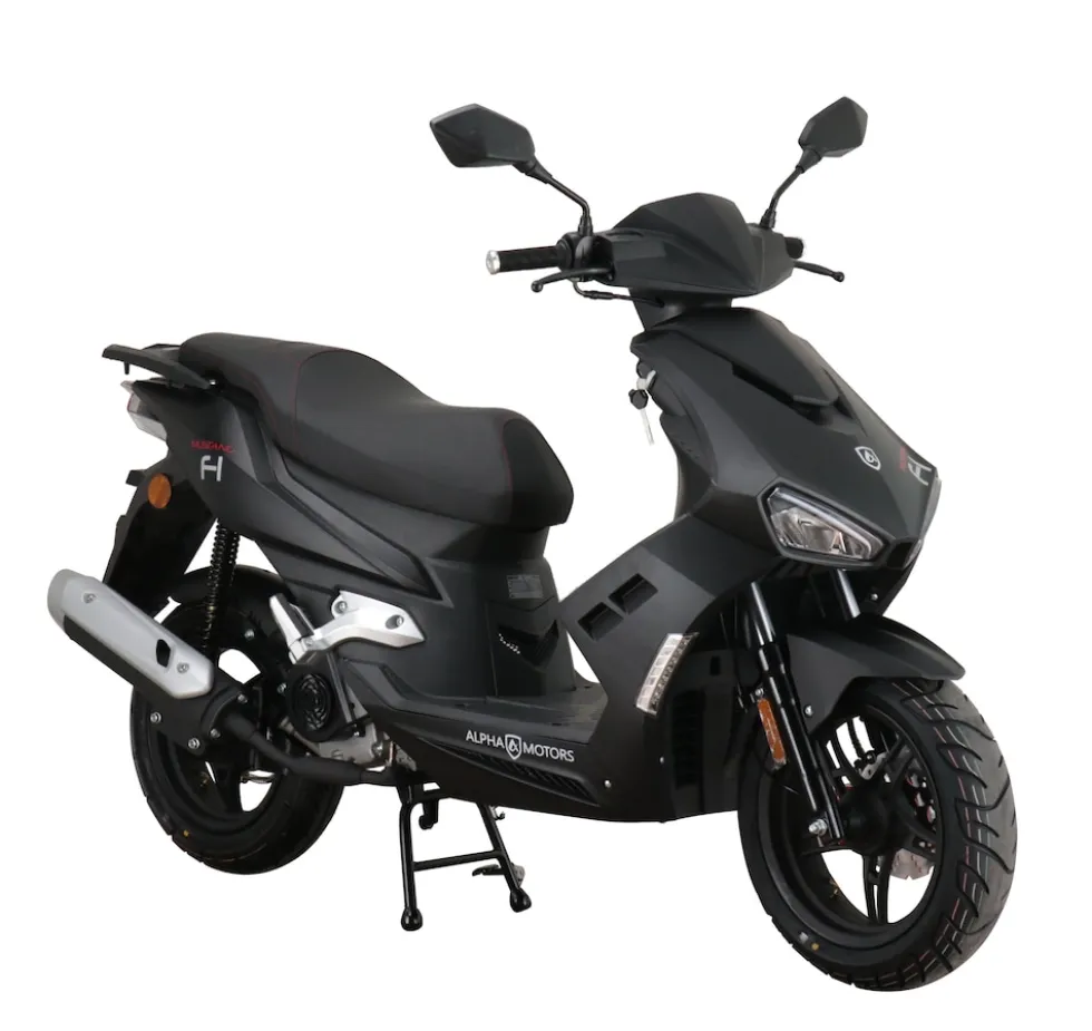 Alpha Motors Motorroller Mustang FI 50 ccm 45 kmh EURO 5 mattschwarz