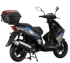 Alpha Motors Motorroller Mustang FI 50 ccm 45 kmh EURO 5 blau-grau inkl. Topcase