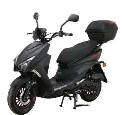 Alpha Motors Motorroller Speedstar FI 50 ccm 45 km/h EURO 5 mattschwarz inkl. Topcase