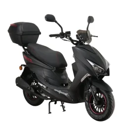 Alpha Motors Motorroller Speedstar FI 50 ccm 45 km/h EURO 5 mattschwarz inkl. Topcase