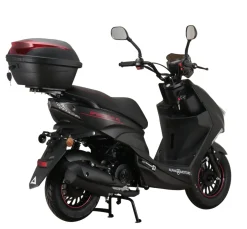 Alpha Motors Motorroller Speedstar FI 50 ccm 45 km/h EURO 5 mattschwarz inkl. Topcase