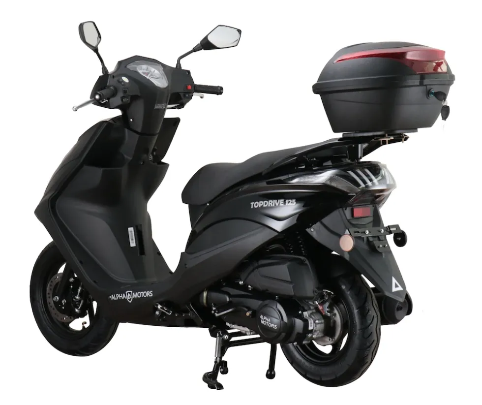 Alpha Motors Motorroller Topdrive 125 ccm 85 km/h EURO 5+ schwarz inkl. Topcase
