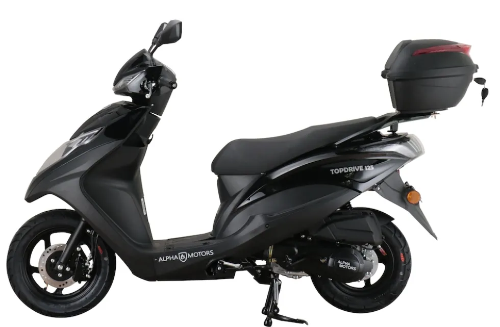 Alpha Motors Motorroller Topdrive 125 ccm 85 km/h EURO 5+ schwarz inkl. Topcase