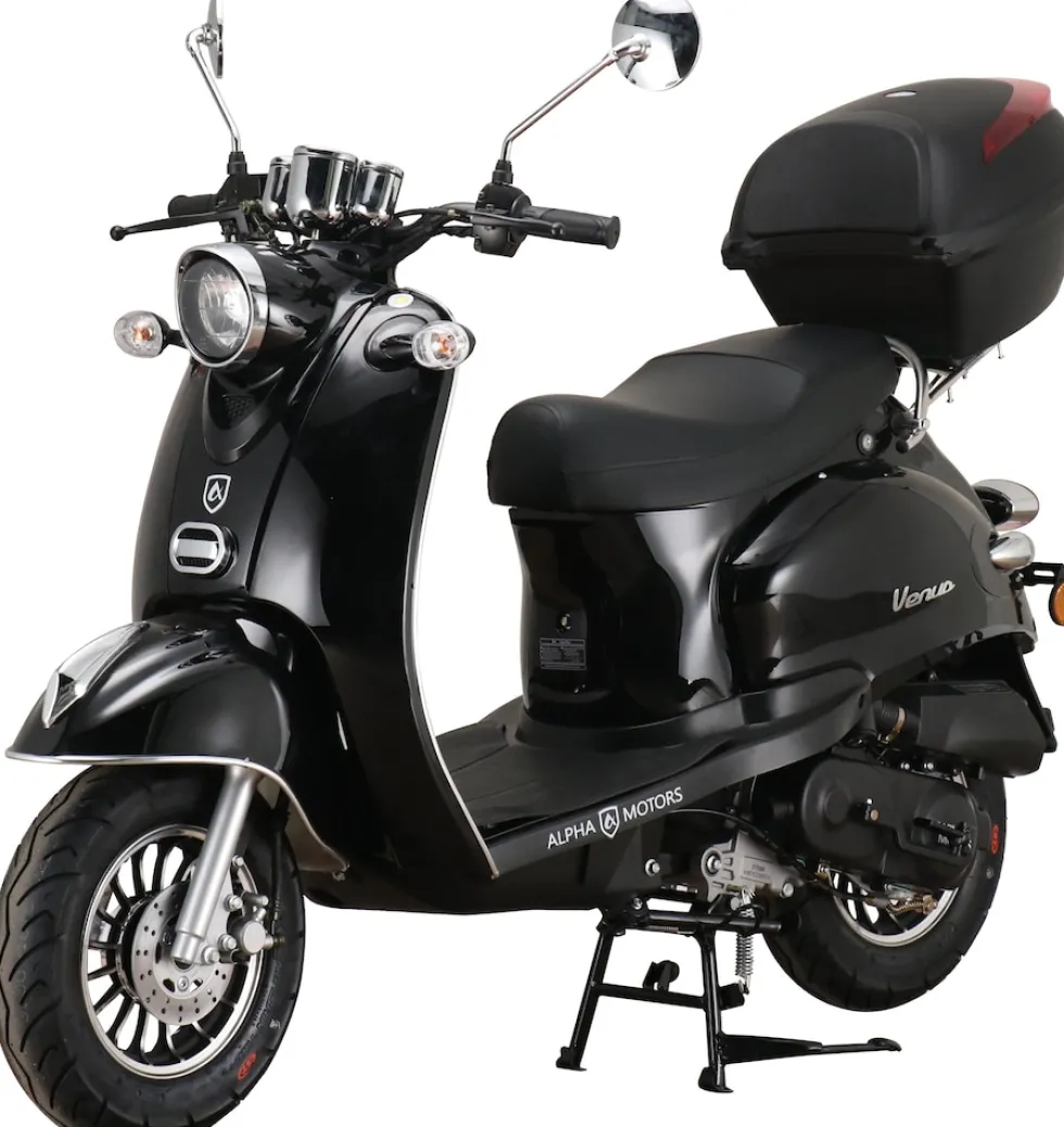 Alpha Motors Motorroller Venus 50 ccm 45 km/h EURO 5 schwarz inkl. Topcase