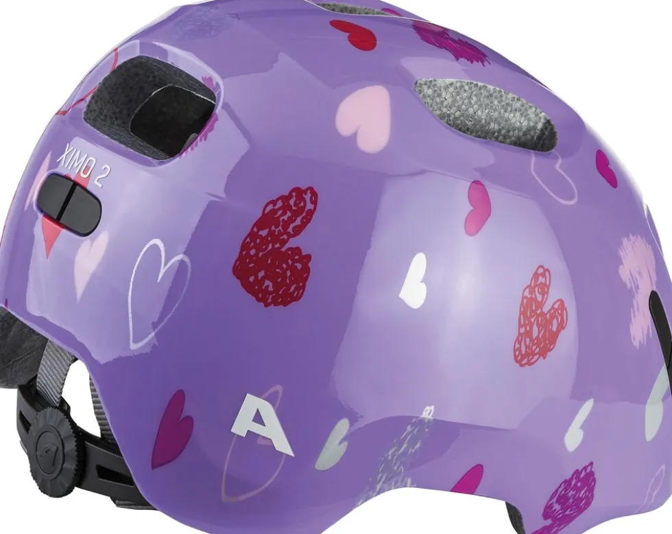Alpina Kinder-Helm Ximo 2, purple hearts
