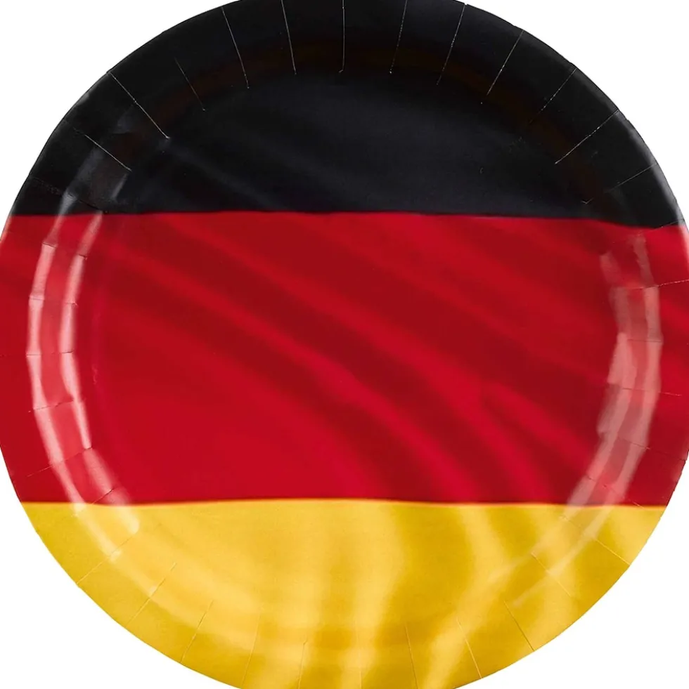 Amscan - Deutschland - Pappteller (8er Set, 23cm) Teller Grillparty Party EM WM