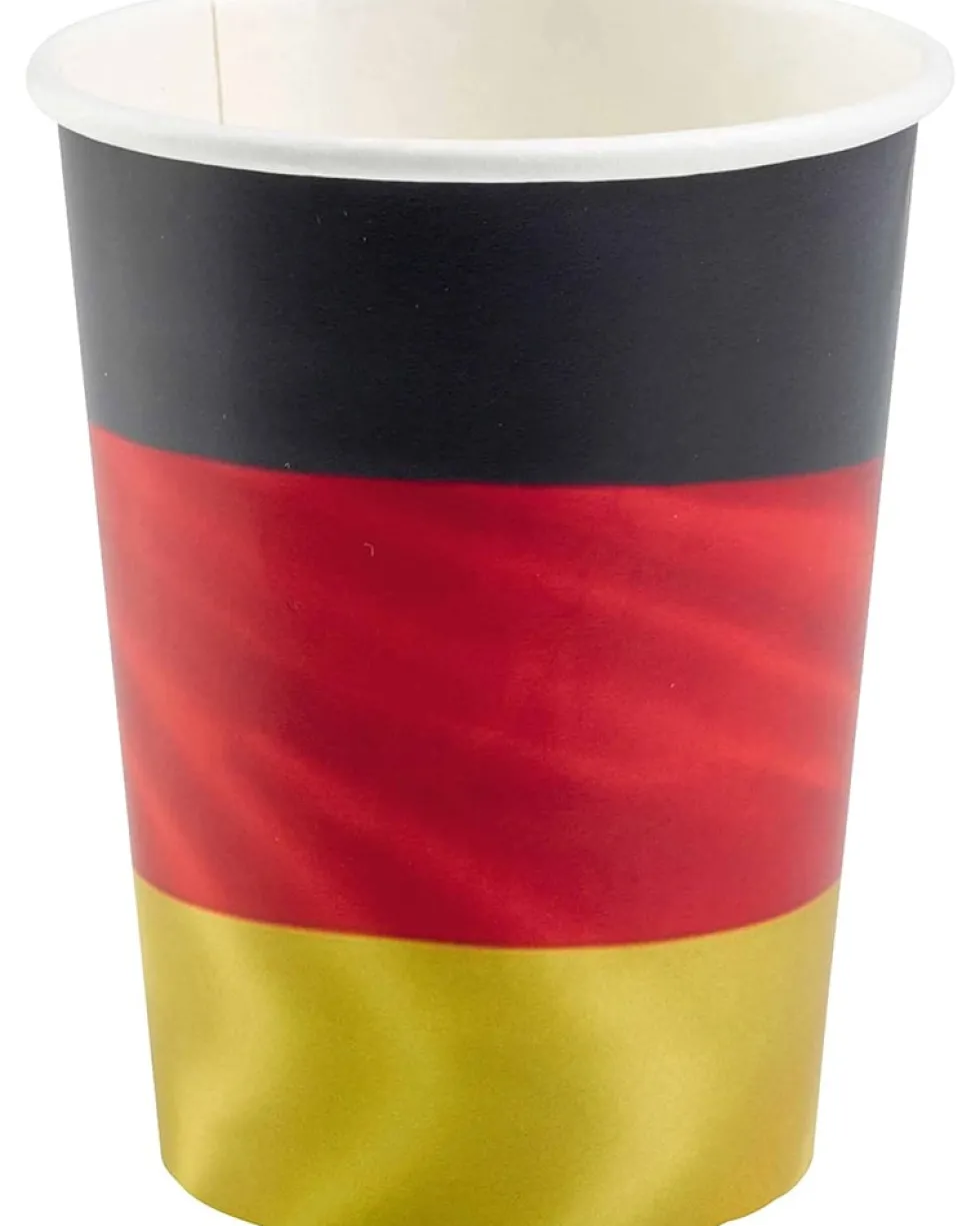 Amscan - Großes Deutschland Fan-Set (24-teilig) EM WM anfeuern schwarz rot gold