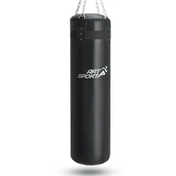 ArtSport Boxsack 30kg gefüllt, Box Set mit Stahlkette & Karabinerhaken für Erwachsene Schwarz