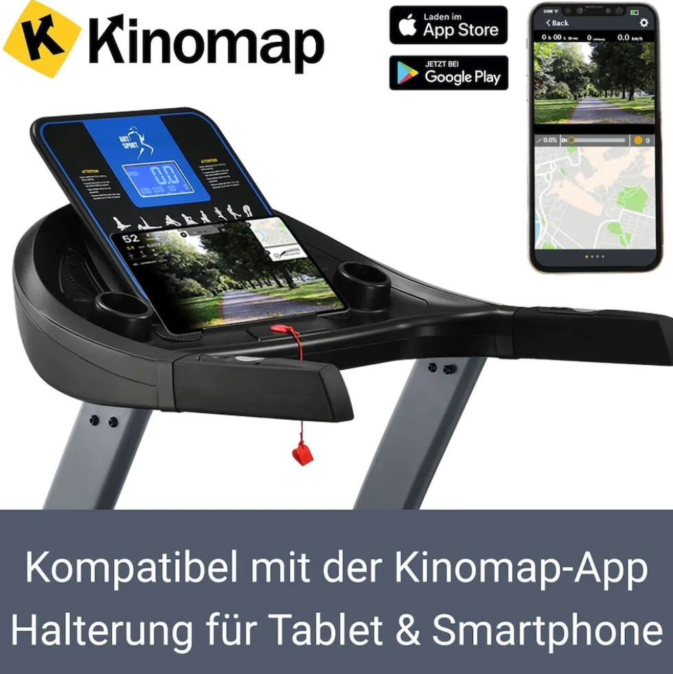 ArtSport Laufband Speedrunner 7000, 20 km/h elektrisch, klappbar mit App & MP3 – Schwarz