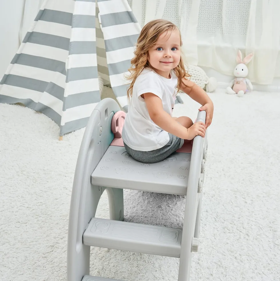 Baby Vivo Kinderrutsche / Rutsche - Elefant in Pink/Grau