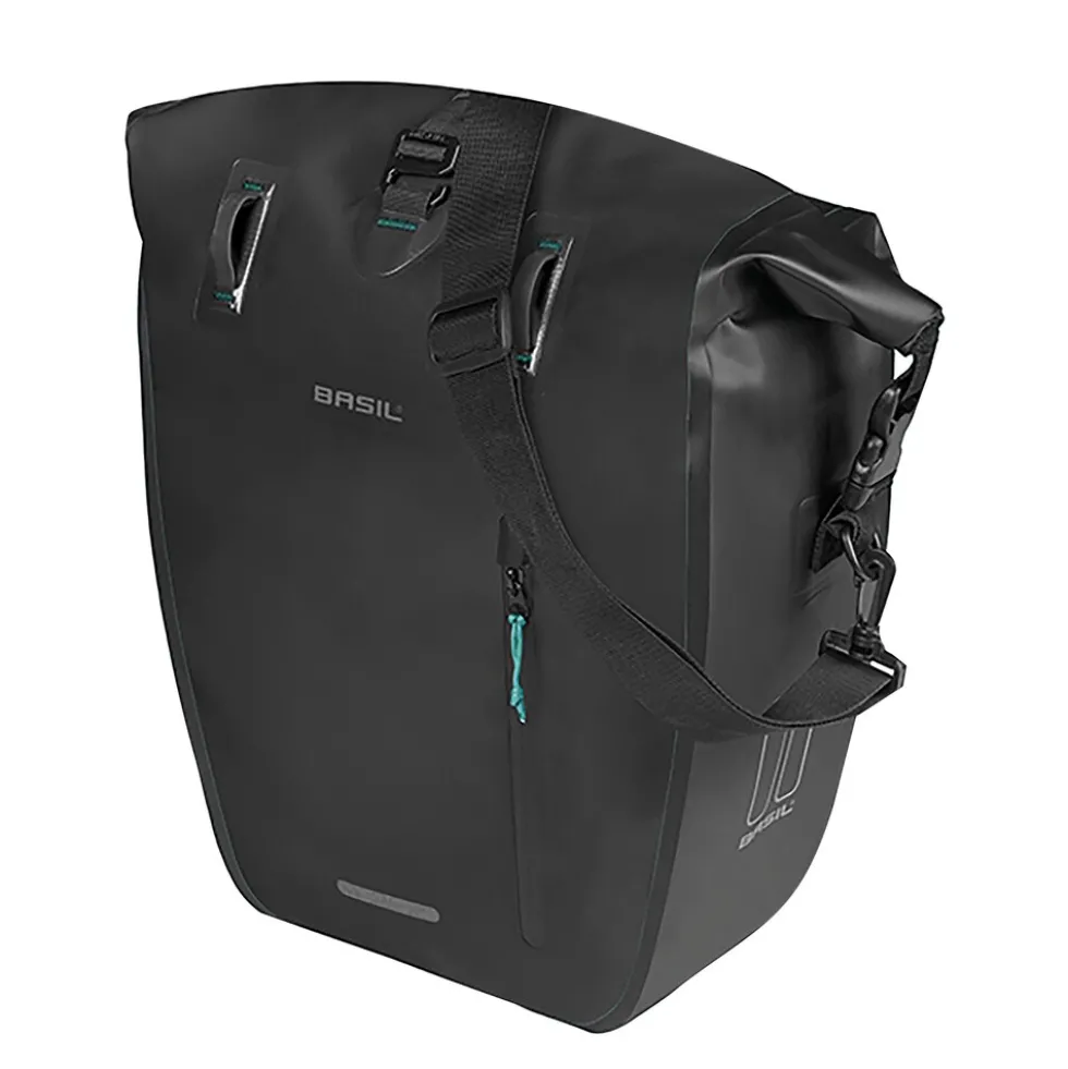 BASIL Fahrrad-Einzelpacktasche Rivo M MIK Hooks, schwarz