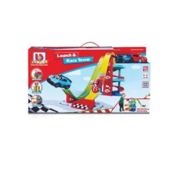 BB Junior 16-88604 - Spielset - Launch & Race Tower (inkl. 2 Fahrzeugen VW+Bugatti)