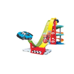 BB Junior 16-88604 - Spielset - Launch & Race Tower (inkl. 2 Fahrzeugen VW+Bugatti)