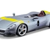 Bburago 18-36912 - Modellauto - Ferrari Monza SP1 Signature Edition (silber, Maßstab 1:43)