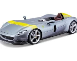 Bburago 18-36912 - Modellauto - Ferrari Monza SP1 Signature Edition (silber, Maßstab 1:43)