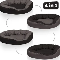 BedDog® Hundebett SUNNY 4in1 oder einfarbig, waschbar, mit Rand, Hundekissen