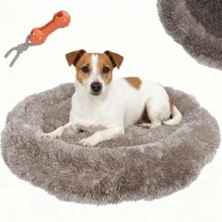 BENNO® Hundebett BALU Donut 60x60x16 cm, waschbar, rutschfest, Polyester, Polypropylen-Füllung, inkl. Kauknochen