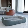 BENNO® Hundebett SAMMY 80x65x17 cm, quadratisch, Polyester, rutschfest, inkl. Kauknochen