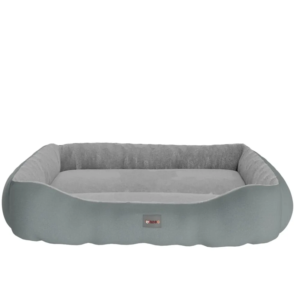 BENNO® Hundebett SAMMY 80x65x17 cm, quadratisch, Polyester, rutschfest, inkl. Kauknochen