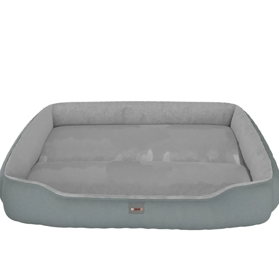 BENNO® Hundebett SAMMY 95x75x18 cm, quadratisch, Polyester, maschinenwaschbar, rutschfest, inkl. Kauknochen