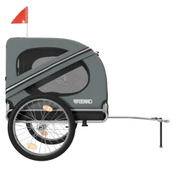BENNO® Hundefahrradanhänger LUNA Kleintierfahrradanhänger Buggy faltbar, grau