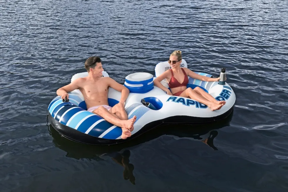 Bestway Schwimmring HydroForce RapidRider II 2Personen 251x132cm Schwimmreifen