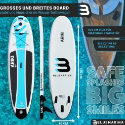 Bluemarina SUP Board Ariki, Stand Up Paddle aufblasbar mit Paddel, Pumpe, Rucksack, 5J Garantie (Classic 2.0, 325x86x16,5cm / 10'8