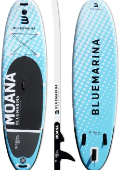 Bluemarina SUP Board Moana, aufblasbar mit Doppelkolben-Pumpe, Paddel, Rucksack, 5J Garantie (Classic 2.0, 325x86x15cm / 10'8
