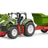 Bruder Bruder 03452 ROADMAX Traktor mit Frontlader und Kippanhänger
