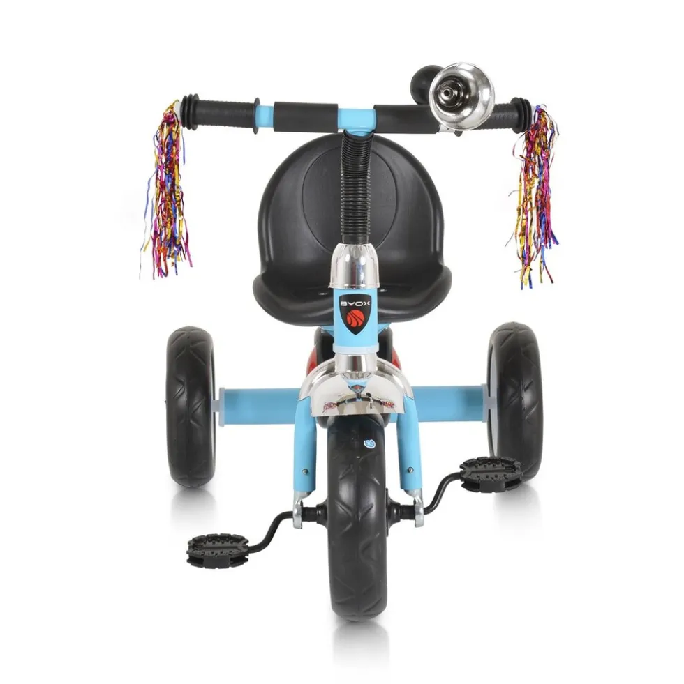 Byox Dreirad Bonfire EVA-Reifen LED-Licht ,Musik Licht, Hupe, Sitz einstellbar hellblau