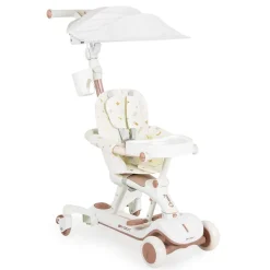 Byox Kinderroller Cornet 6 in 1 Multifunktionsroller Rutscher Musik Becherhalter weiß
