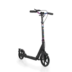 Byox Kinderroller Quick klappbar, Handbremse, Seitenständer, LED-Scheinwerfer schwarz