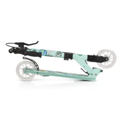 Byox Kinderroller Snazzy faltbar Hinterradbremse Seitenständer LED-Räder 100 kg grün