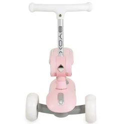 Byox Kinderroller StreetPro 2in1 Laufrad PU-Rollen Musik Licht höhenverstellbar rosa