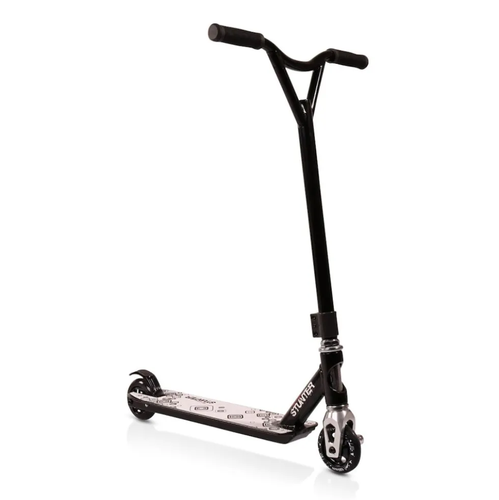 Byox Kinderroller Stunter Aluminium PU Räder ABEC-9 Lenker 360° drehbar Bremse schwarz