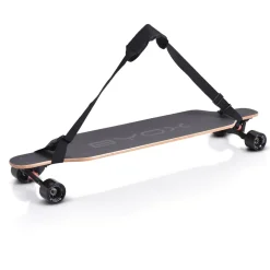 Byox Kinder Skateboard Longboard 41 Zoll, PU Rollen, ABEC-11, Gurt, bis 100 kg schwarz