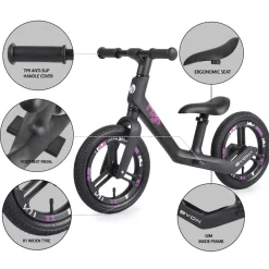 Byox Laufrad Mojo 12 Zoll Räder, Lufträder, Lenker und Sattel verstellbar rosa